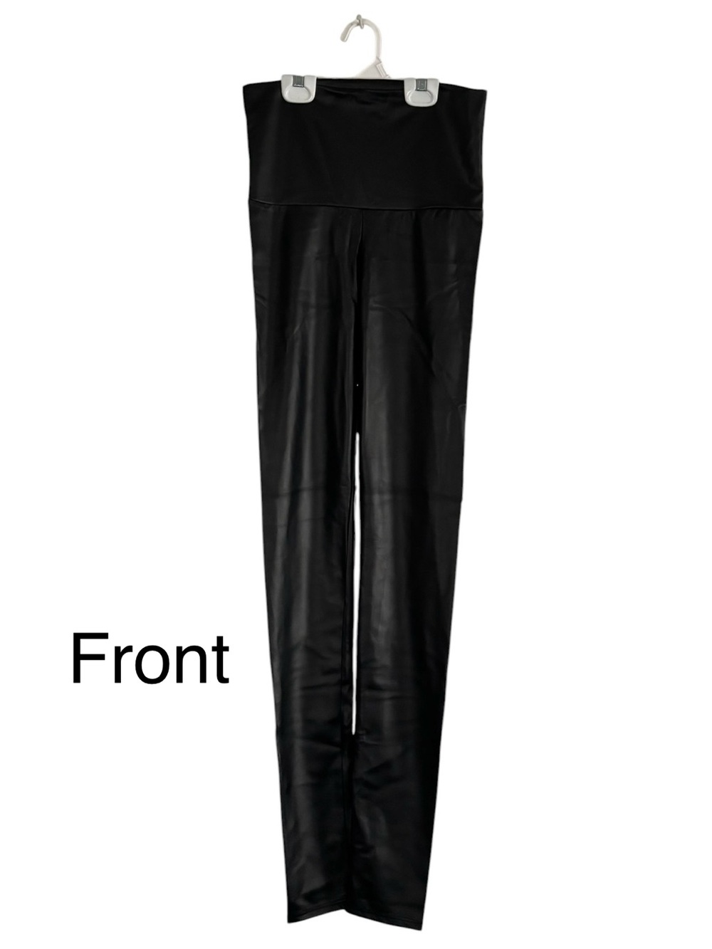 Black Faux Leather High Waist Leggings Size M